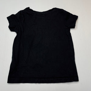 Girls Anko, black cotton t-shirt / top, EUC, size 3,  