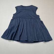 Load image into Gallery viewer, Girls Anko, blue ribbed cotton romper dress, EUC, size 00,  