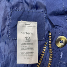 Load image into Gallery viewer, Girls Carters, lightweight hooded jacket / coat, EUC, size 12 months,  