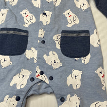 Load image into Gallery viewer, Boys blue, romper, polar bears, GUC, size 00,  