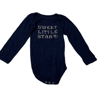 Girls TCM, navy cotton bodysuit / romper, GUC, size 2,  