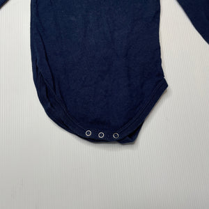Girls TCM, navy cotton bodysuit / romper, GUC, size 2,  