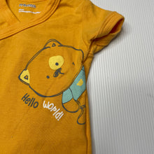 Load image into Gallery viewer, unisex Prenatal, orange cotton bodysuit / romper, EUC, size 0,  