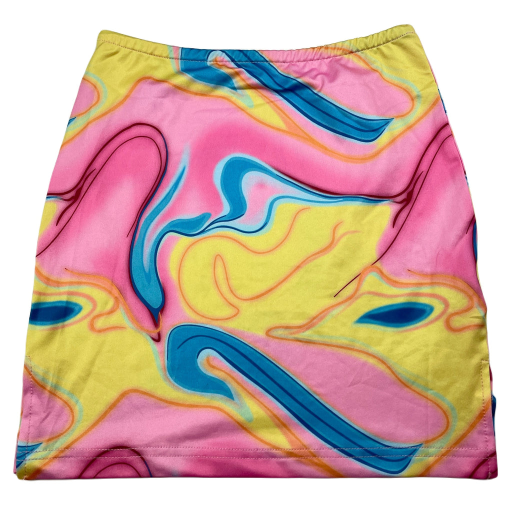 Girls Generation Outcast, colourful lightweight skirt, elasticated, Sz: XS, L: 33cm, W: 25.5cm across unstretched, EUC, size 5-6,  