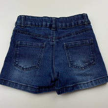 Load image into Gallery viewer, Girls 1964 Denim Co, blue stretch denim shorts, adjustable, GUC, size 3,  