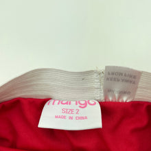 Load image into Gallery viewer, Girls Mango, lined red &amp; gold glitter party skirt, elasticated, L: 21.5cm, EUC, size 2,  