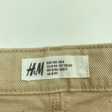 Load image into Gallery viewer, Girls H&amp;M, beige denim skirt, adjustable, L: 36.5cm, FUC, size 9,  