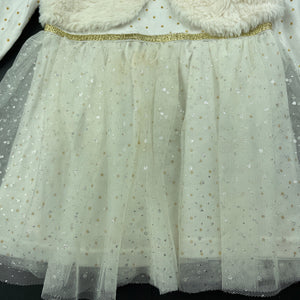 Girls Vitamins Kids, all-in-one dress / vest, light marks on skirt, FUC, size 1-2, L: 40cm