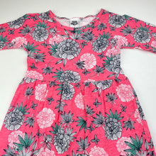 Load image into Gallery viewer, Girls Piping Hot, floral cotton long sleeve dress, GUC, size 6, L: 60cm approx