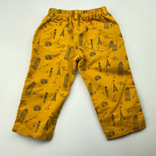 Load image into Gallery viewer, Boys yellow, lightweight pants, elasticated, GUC, size 00,  