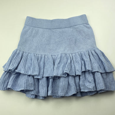 Girls Seed, knitted cotton skirt, elasticated, L: 32cm, FUC, size 9,  