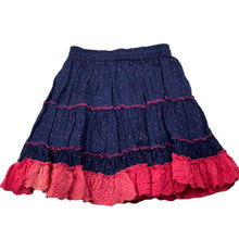 Load image into Gallery viewer, Girls lined, skirt, elasticated, discolouration on hem, no labels, L: 35cm, W: 25cm across unstretched, FUC, size 3-4,  