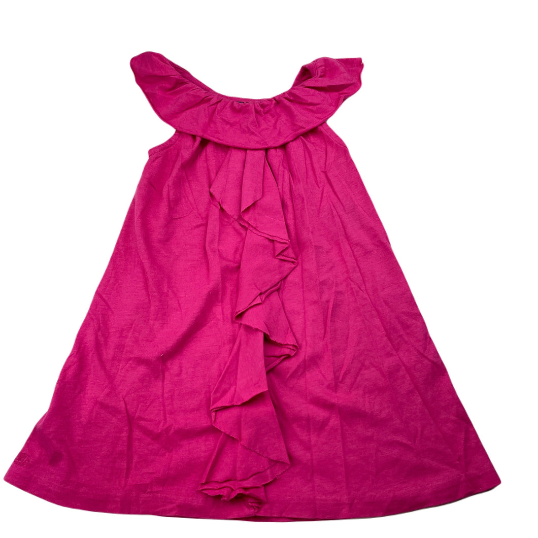Girls Ralph Lauren, pink lightweight ruffle dress, GUC, size 12 months, L: 42cm