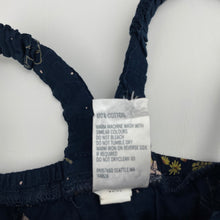 Load image into Gallery viewer, Girls Anko, navy lightweight cotton summer playsuit, EUC, size 6,  
