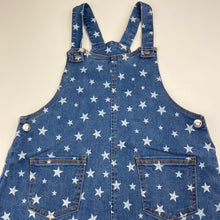 Load image into Gallery viewer, Girls Ollies Place, stretch denim overalls dress / pinafore, GUC, size 10, L: 62cm