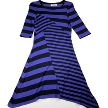 Load image into Gallery viewer, Girls Wayne Jnr, lightweight striped party dress, GUC, size 5, L: 65cm approx