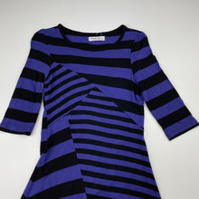 Load image into Gallery viewer, Girls Wayne Jnr, lightweight striped party dress, GUC, size 5, L: 65cm approx