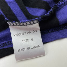 Load image into Gallery viewer, Girls Wayne Jnr, lightweight striped party dress, GUC, size 5, L: 65cm approx