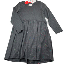Load image into Gallery viewer, Girls Cotton On, grey marle / rainbow glitter long sleeve dress, NEW, size 6, L: 65cm