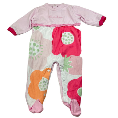 Girls Ellepi, floral cotton coverall / romper, EUC, size 6 months,  