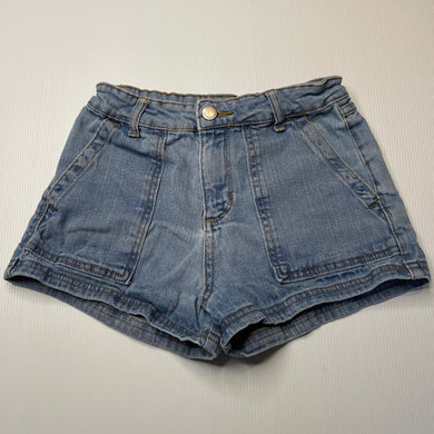 Girls 1964 Denim Co, blue stretch denim shorts, W: 30cm across, FUC, size 10,  