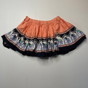 Girls Target, floral cotton skirt, adjustable, L: 23cm, GUC, size 2,  