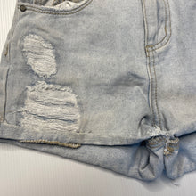 Load image into Gallery viewer, Girls Cotton On, distressed denim shorts, adjustable, FUC, size 6,  