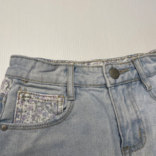 Load image into Gallery viewer, Girls Cotton On, distressed denim shorts, adjustable, GUC, size 6,  