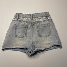 Load image into Gallery viewer, Girls Cotton On, distressed denim shorts, adjustable, GUC, size 6,  