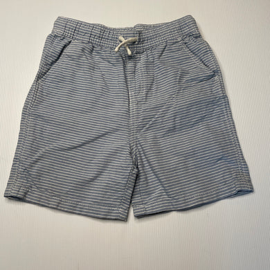 Boys Anko, blue & white stripe cotton shorts, elasticated, EUC, size 9,  