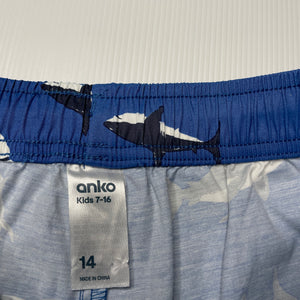 Boys Anko, lightweight stretch board shorts, elasticated, EUC, size 14,  