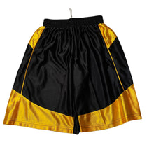 Load image into Gallery viewer, Boys yellow &amp; black, sports shorts, elasticated, EUC, size 10,  