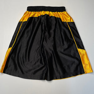 Boys yellow & black, sports shorts, elasticated, EUC, size 10,  