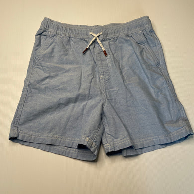 Boys Clothing & Co, blue cotton shorts, elasticated, GUC, size 14,  