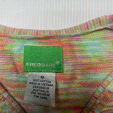 Load image into Gallery viewer, Girls Fred Bare, colourful cotton cross-over cardigan, EUC, size 0,  