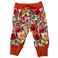 Load image into Gallery viewer, Girls Baby Berry, fleece lined floral pants / bottoms, elasticated, EUC, size 00,  