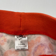 Load image into Gallery viewer, Girls Baby Berry, fleece lined floral pants / bottoms, elasticated, EUC, size 00,  