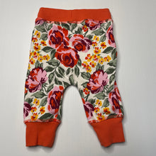 Load image into Gallery viewer, Girls Baby Berry, fleece lined floral pants / bottoms, elasticated, EUC, size 00,  