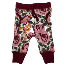 Load image into Gallery viewer, Girls Baby Berry, fleece lined floral pants / bottoms, elasticated, GUC, size 00,  