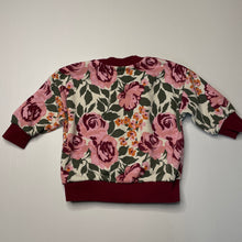 Load image into Gallery viewer, Girls Baby Berry, fleece lined floral sweater / jumper, GUC, size 00,  
