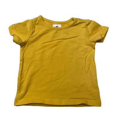 unisex Target, yellow stretchy t-shirt / top, EUC, size 000,  