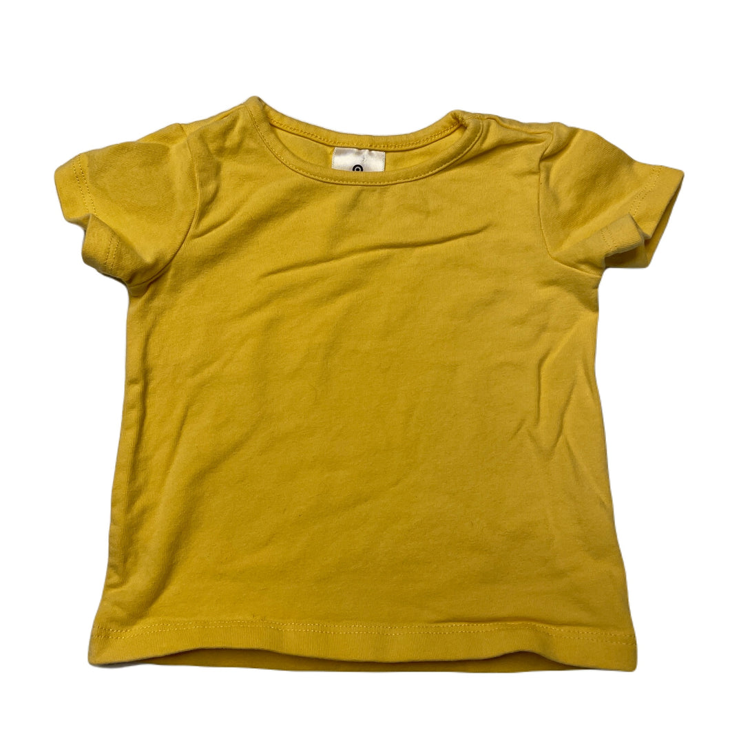 unisex Target, yellow stretchy t-shirt / top, EUC, size 000,  