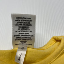 Load image into Gallery viewer, unisex Target, yellow stretchy t-shirt / top, EUC, size 000,  