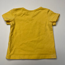 Load image into Gallery viewer, unisex Target, yellow stretchy t-shirt / top, EUC, size 000,  