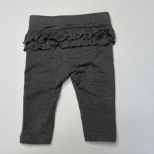 Load image into Gallery viewer, Girls Anko, grey ruffle leggings / bottoms, EUC, size 000,  
