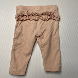 Girls Anko, pink ruffle leggings / bottoms, EUC, size 000,  