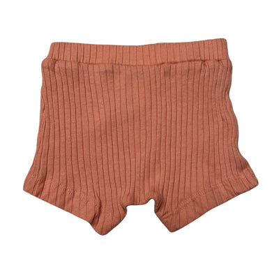 Girls Anko, pink ribbed cotton shorts, elasticated, EUC, size 00,  