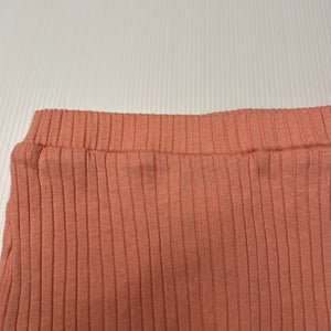 Girls Anko, pink ribbed cotton shorts, elasticated, EUC, size 00,  