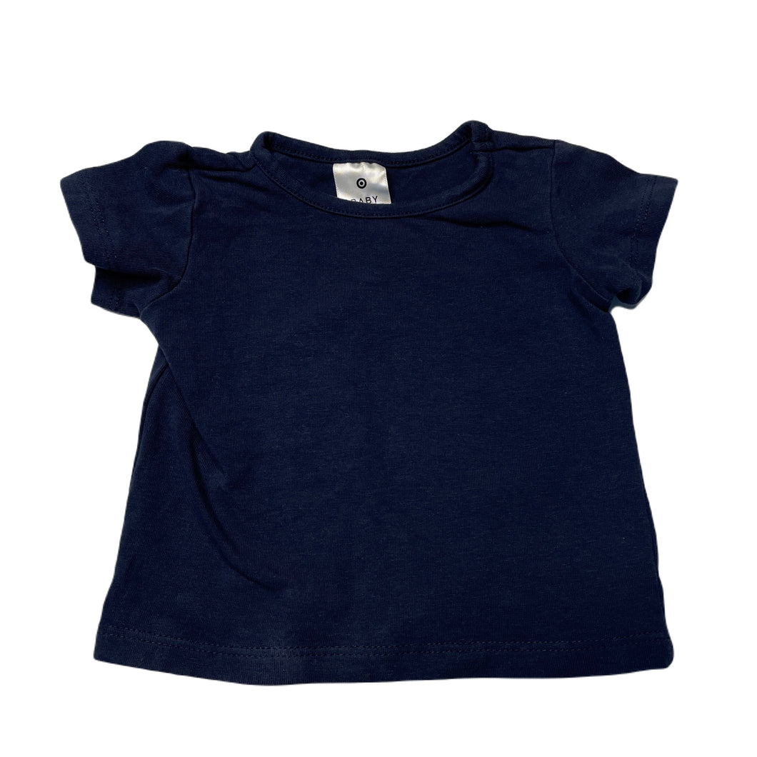 unisex Target, navy stretchy t-shirt / top, GUC, size 000,  