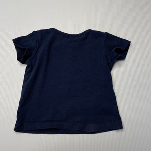 unisex Target, navy stretchy t-shirt / top, GUC, size 000,  
